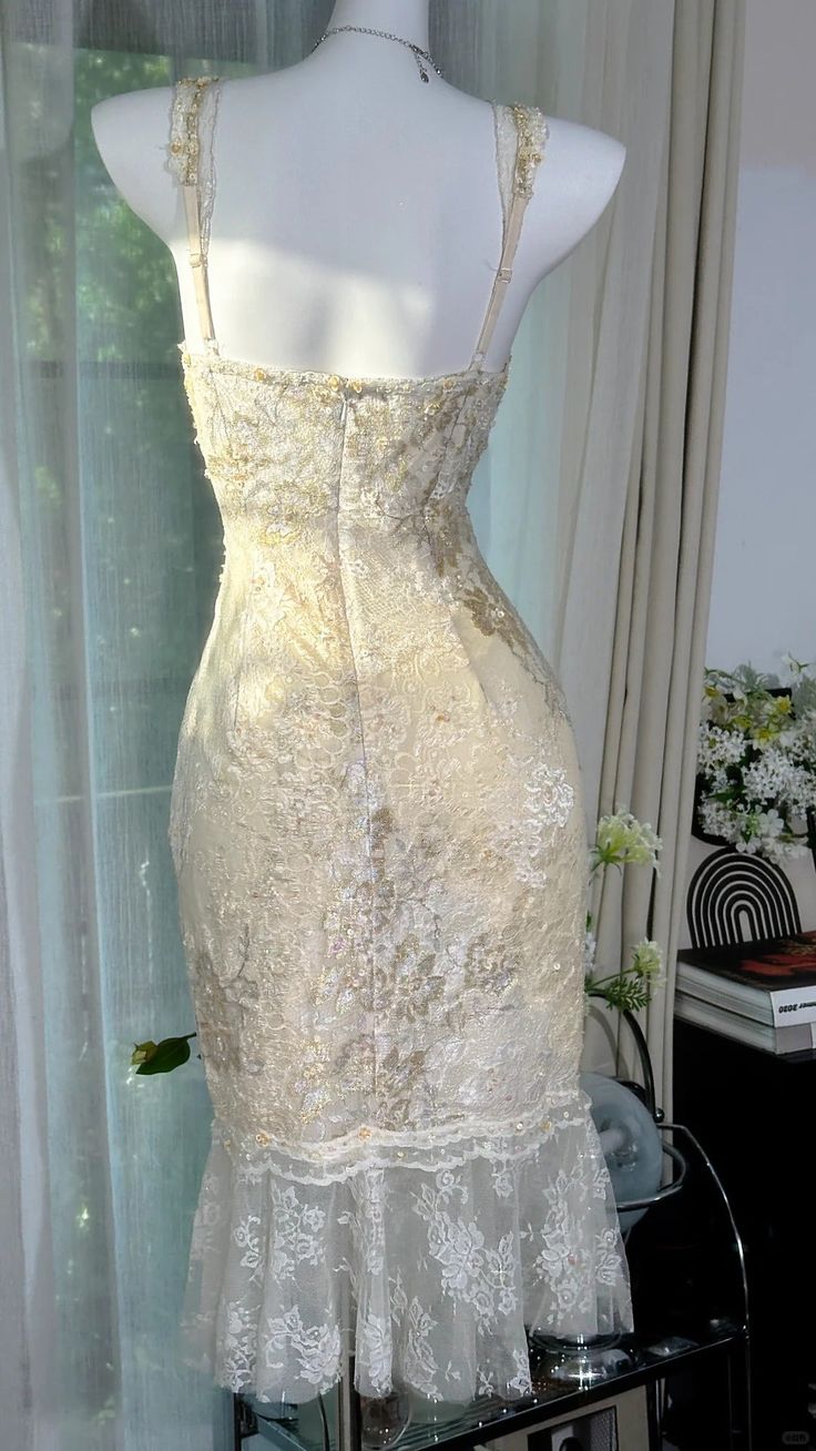 Gorgeous Mermaid V Neck Tulle Lace Short Homecoming Dress 21th Birthday Outfits