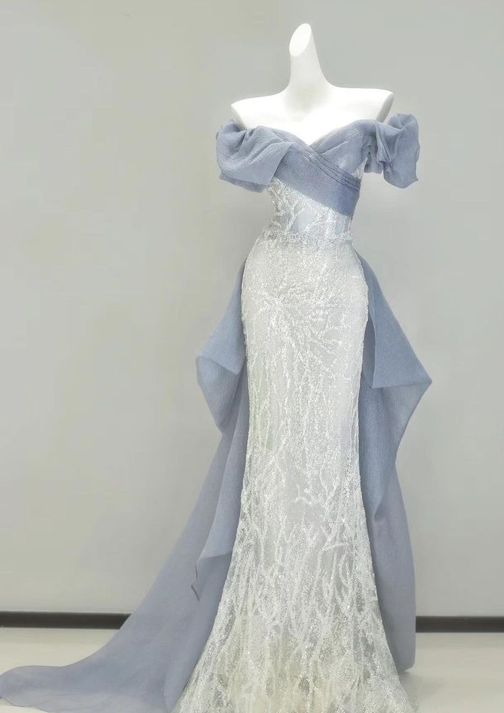 Glitter Mermaid Off The Shoulder Chiffon Sequin Long Prom Dress,Formal Dress