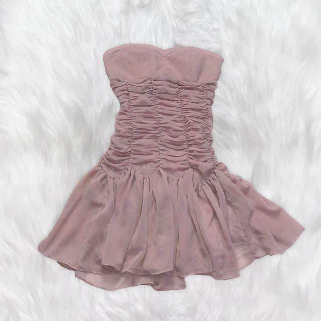 Vintage A Line Strapless Chiffon Short Homecoming Dress 18th Birthday Outfits