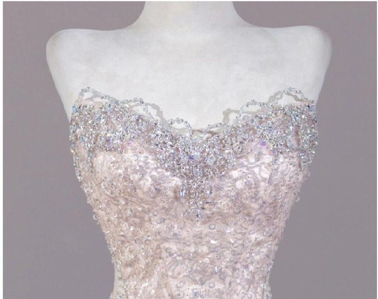 Shiny Mermaid Strapless Tulle Sequin Long Prom Dress,Formal Evening Dress