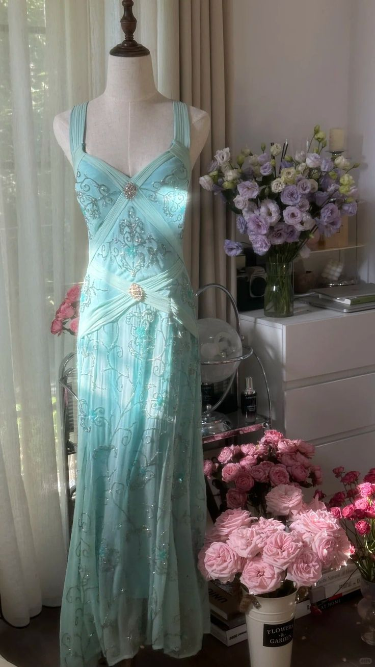 Gorgeous Mermaid Sweetheart Chiffon Sequin Beaded Long Prom Dress, Evening Dress