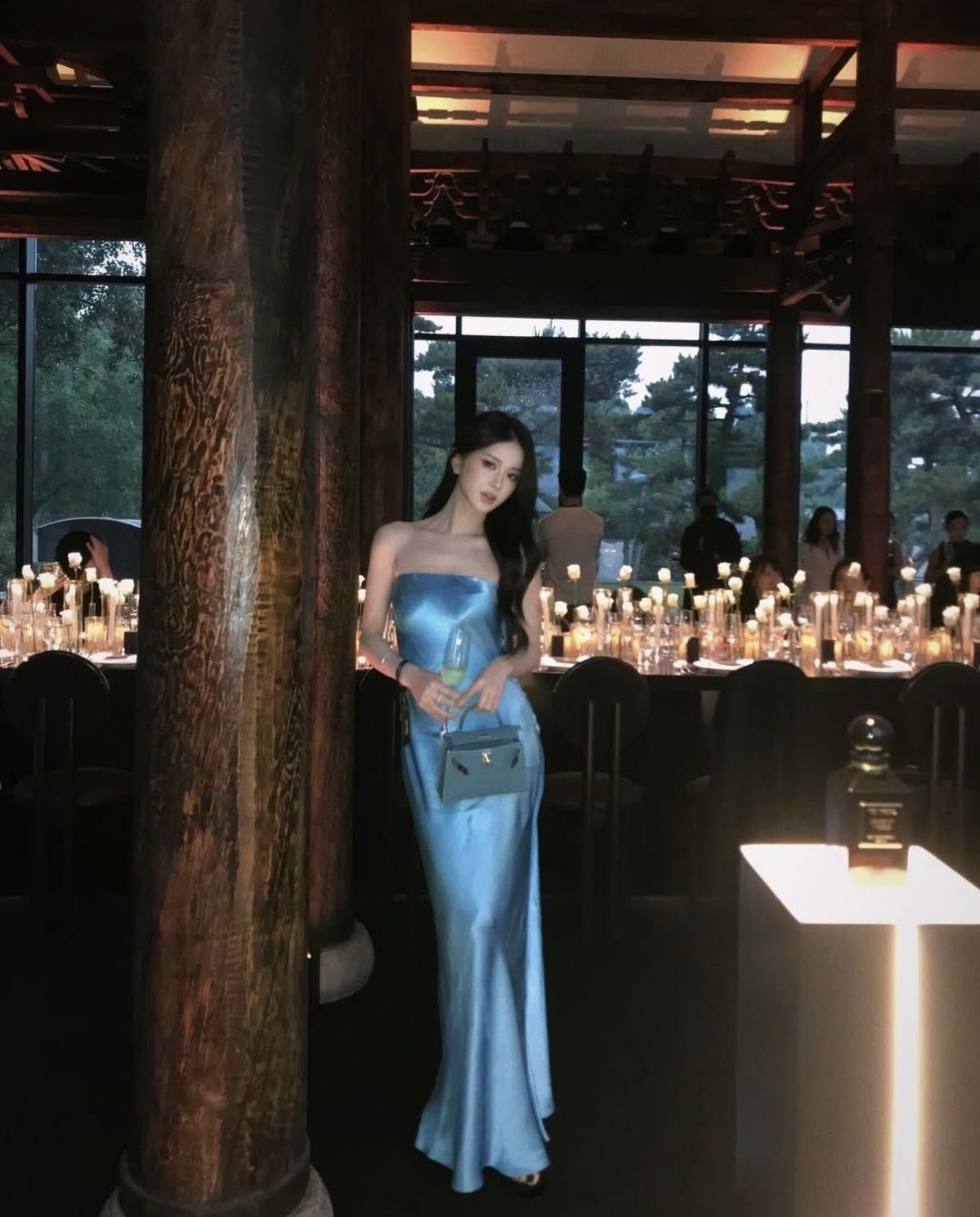 Simple Style Mermaid Strapless Satin Long Prom Dress, Evening Dress