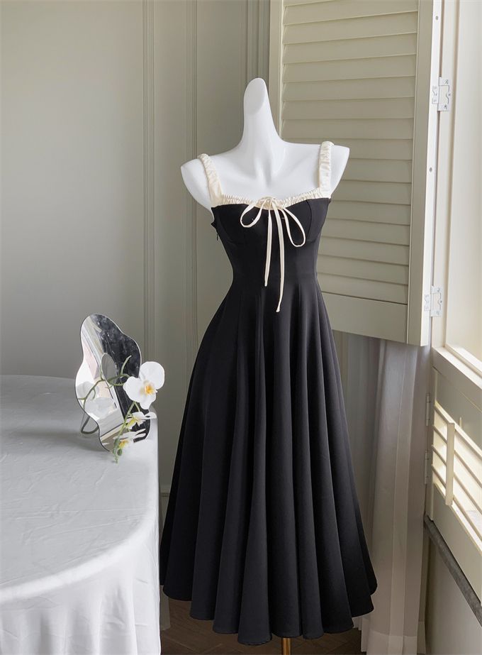Princess Cute A Line Square Satin Long Prom Dress, Evening Dress