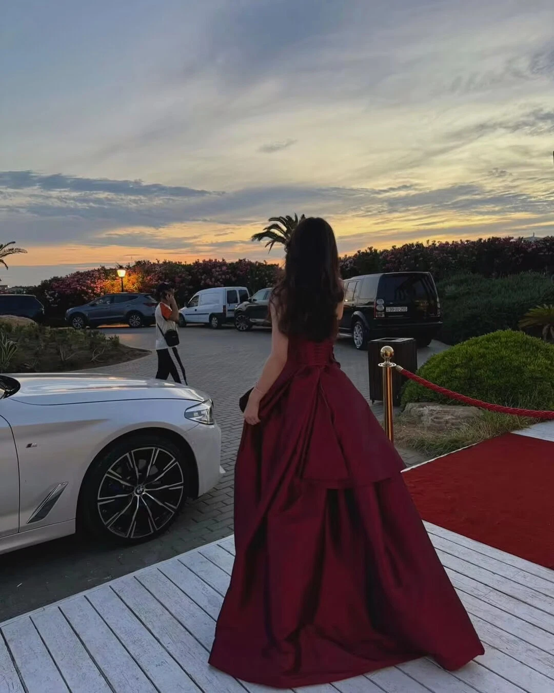 Formal A Line Strapless Burgundy Satin Without Sleeves Long Prom Dress, Evening Dress