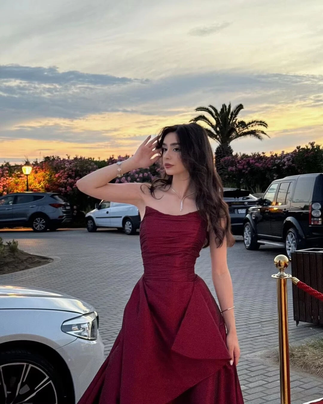 Formal A Line Strapless Burgundy Satin Without Sleeves Long Prom Dress, Evening Dress