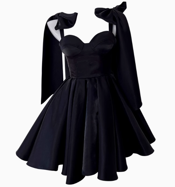 Chic A line Satin Straps Short White Homecoming Dress 20th Birthday Outfits