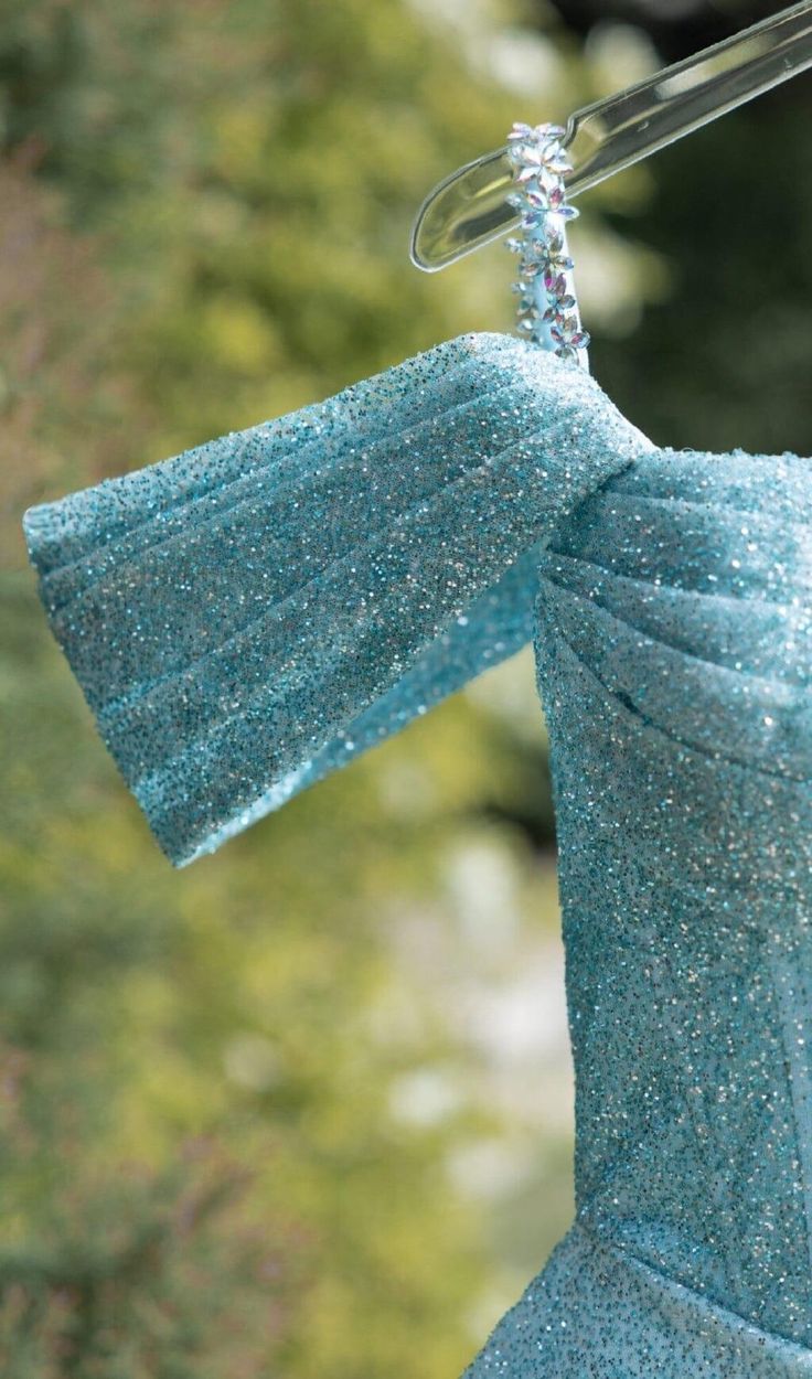 Chic A Line Short Blue Sequin Homecoming Dress 18th Birthday Outfits