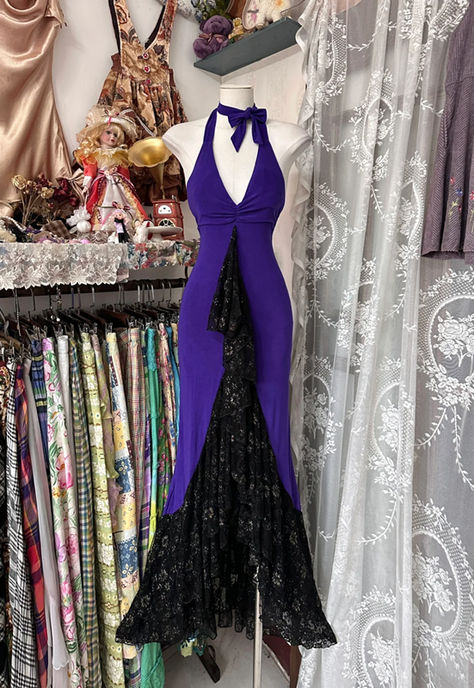 Sexy Mermaid Halter Satin Lace Without Sleeves Long Prom Dress, Evening Dress