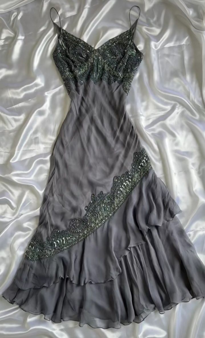 Chic A Line Spaghetti Straps Chiffon Lace Without Sleeves Long Prom Dress, Evening Dress