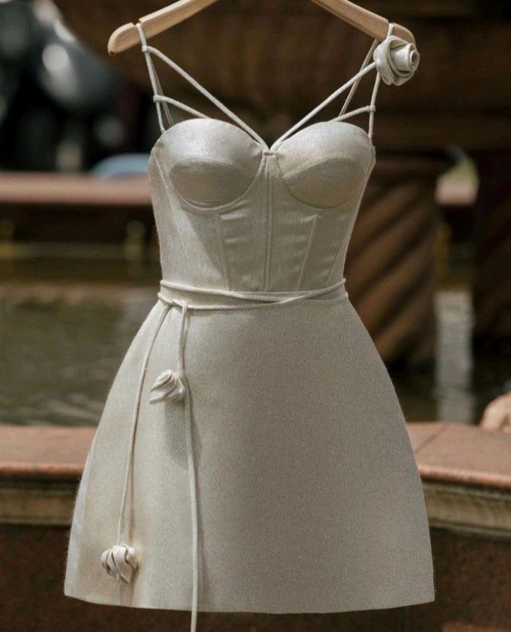 Elegant A line Spaghetti Straps Short Homecoming Dress 18th Birthday Outfits