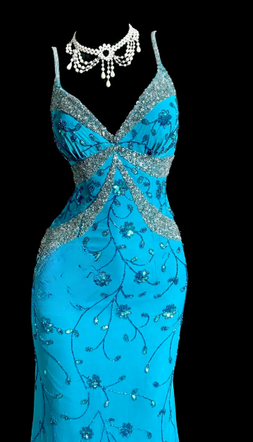 Charming Mermaid Spaghetti Straps Satin Sequin Beaded Without Sleeves Long Prom Dress, Evening Dress