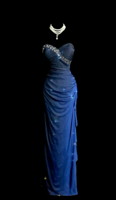 Gradient Mermaid Sweetheart Chiffon Sequin Without Sleeves Long Prom Dress, Evening Dress