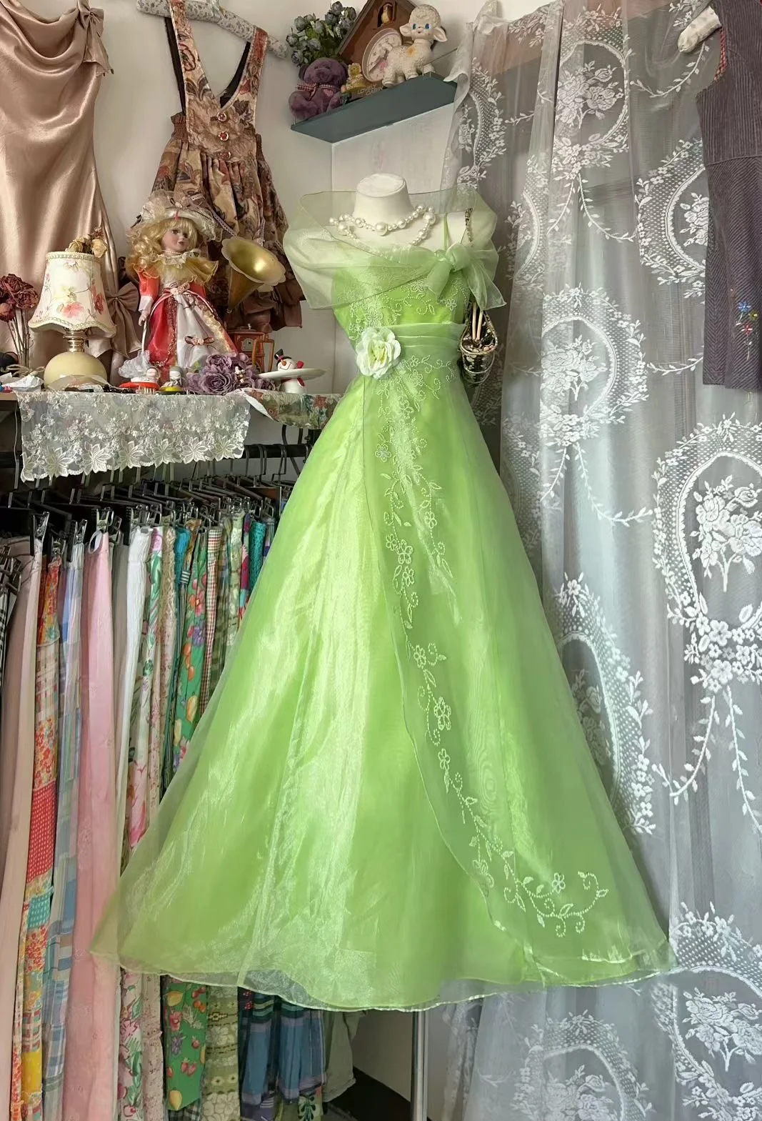 Pretty A Line Spaghetti Straps Chiffon Without Sleeves Long Prom Dress, Evening Dress