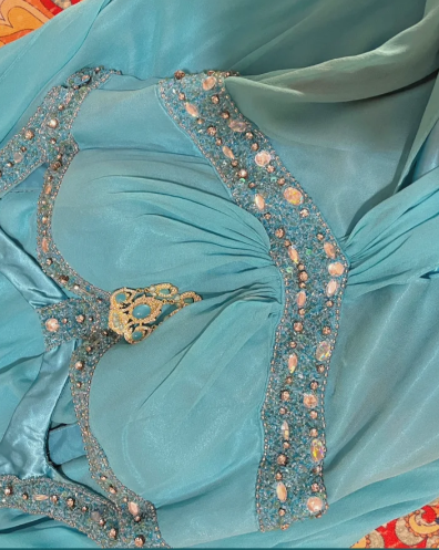 Gorgeous Mermaid Satin Chiffon Sequin Beaded Without Sleeves Long Prom Dress, Evening Dress