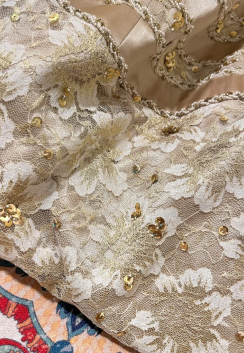 Pretty Gold Mermaid Spaghetti Straps Satin Lace Sequin Without Sleeves Long Prom Dress, Evening Dress