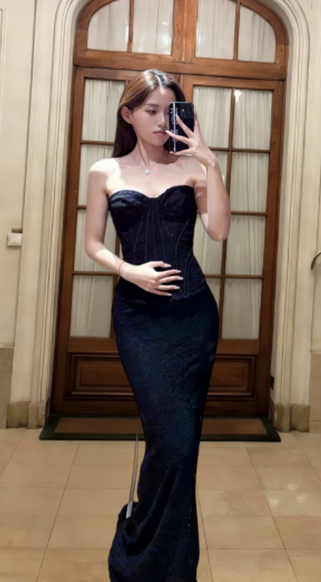 Sexy Mermaid Sweetheart Satin Long Prom Dress, Evening Dress