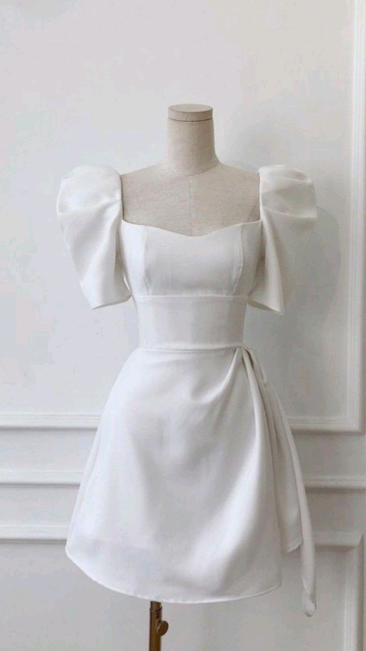 Simple A Line Short Sleeves Party Homecoming Dress Birthday Outfits