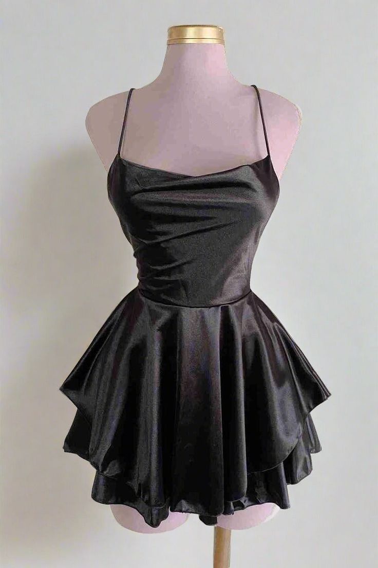 White Straps Lace-Up A-Line Short Party Dress Homecoming Dresses