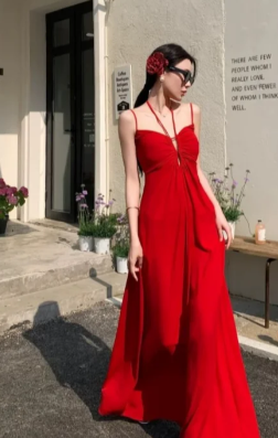 Elegant Burgundy Spaghetti Straps A Line Satin Long Prom Dress, Evening Dress