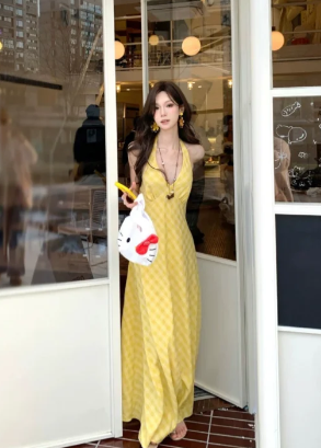 Elegant A Line Halter Satin Long Prom Dress, Evening Dress