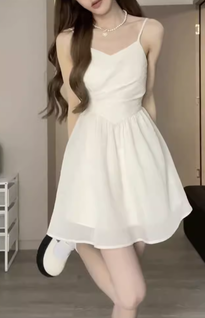 Women's slip dress, 2026 summer new style, sweet and gentle short dress