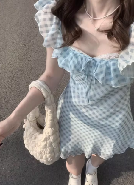 Gentle and Sweet A-Line Princess Dress, Summer Short Dress
