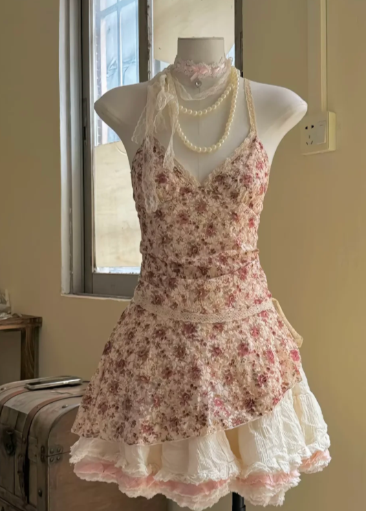 Gentle and Sweet A-Line Princess Dress, Summer Short Dress