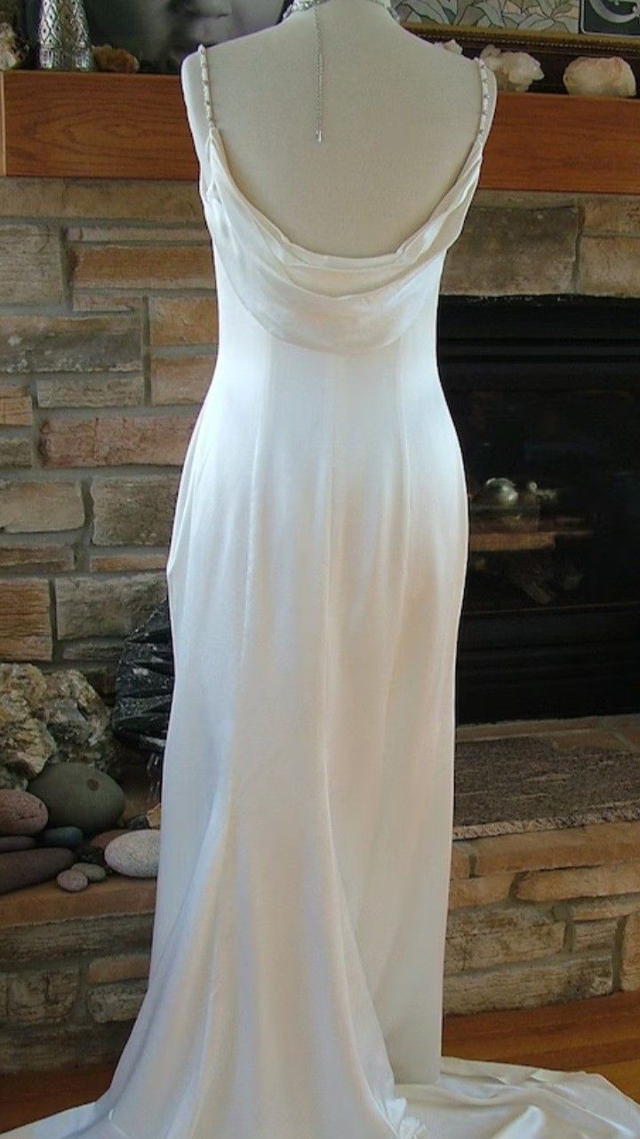Vintage White Mermaid Straps Sequin Long Wedding Dresses