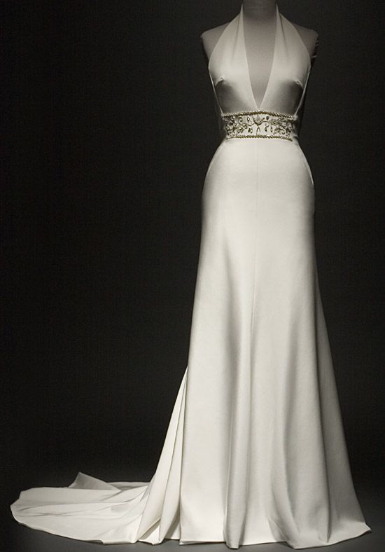 Vintage Mermaid Halter Sleeveless Long Satin Wedding Dresses