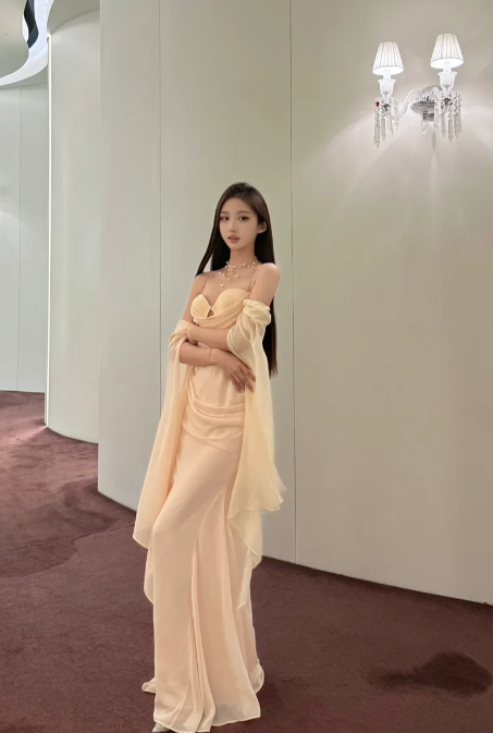 Pretty Mermaid Spaghetti Straps Chiffon Long Prom Dress, Evening Dress