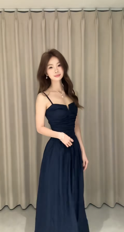Classy A Line Spaghetti Straps Satin Long Prom Dress, Evening Dress