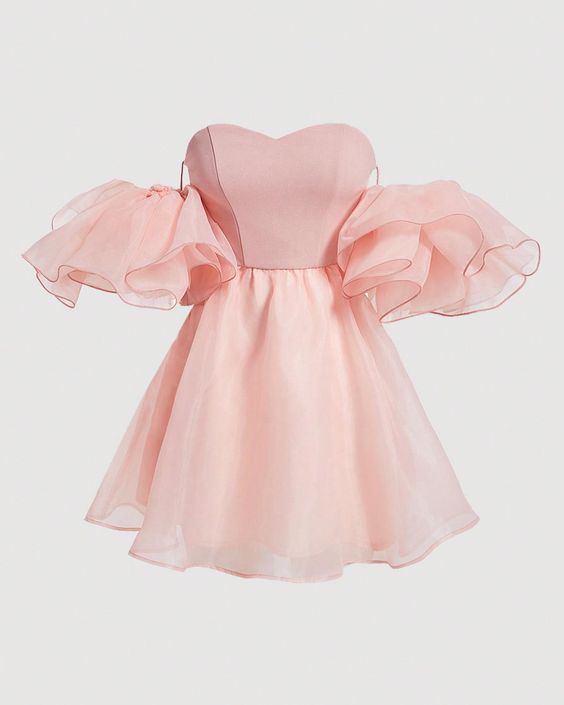 Simple A line Pink Short Birthday Outfits Homecoming Dress