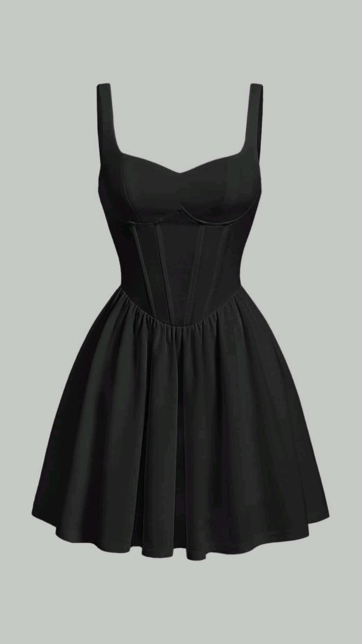 Vintage A line Straps Black Birthday Outfits Homecoming Dress