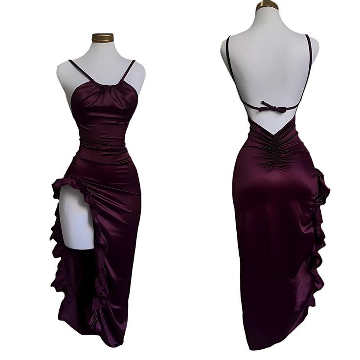 Vintage High Low Halter Burgundy Birthday Outfits Homecoming Dress