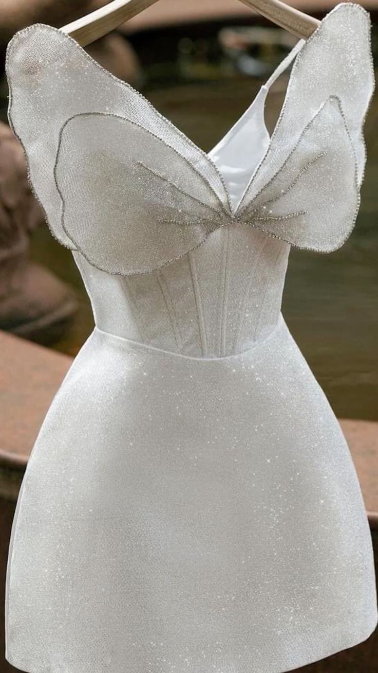 Modest A line Straps White Sequin Birthday Outfits Homecoming Dress