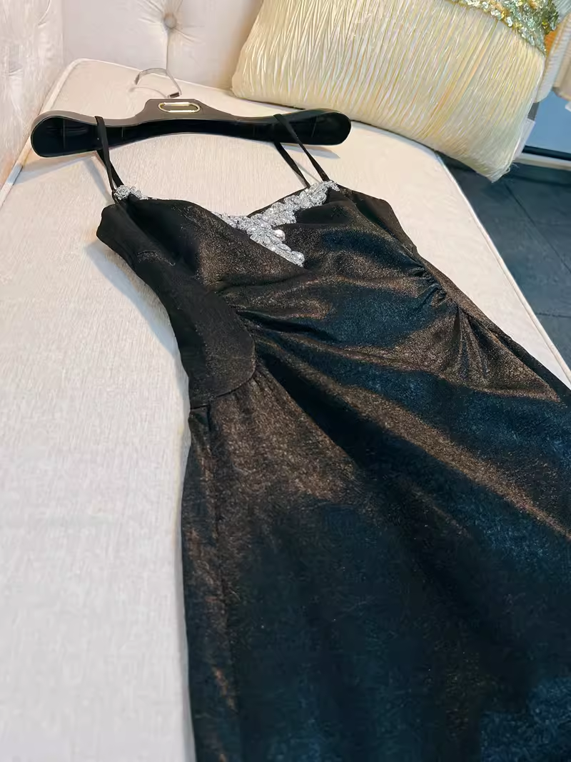 Simple A Line Straps Black Homecoming Dress 21st Birthday Outfit