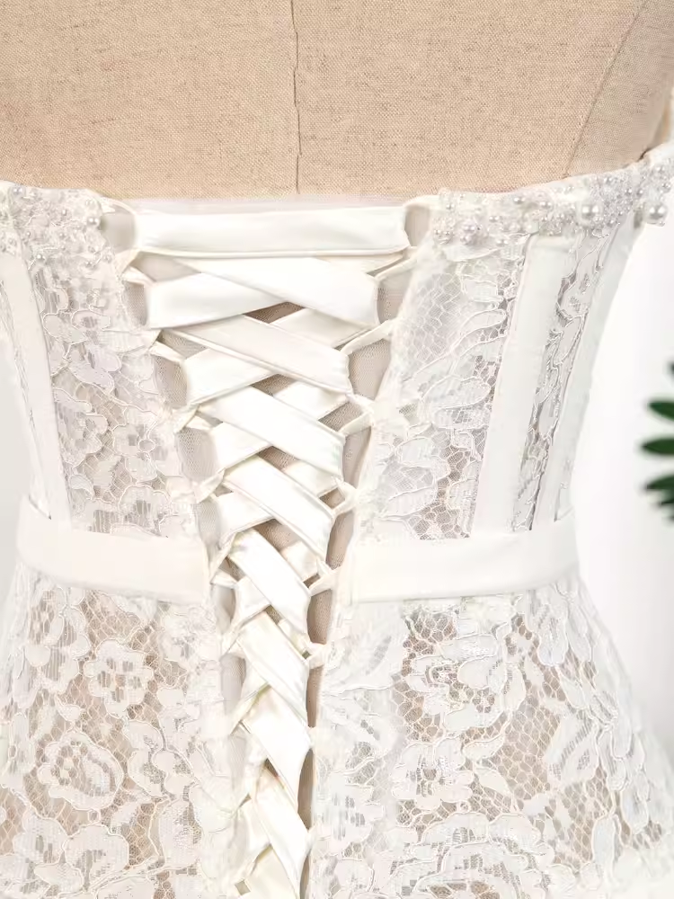 Unique A line Strapless Lace Tulle Homecoming Dress 18th Birthday Outfits