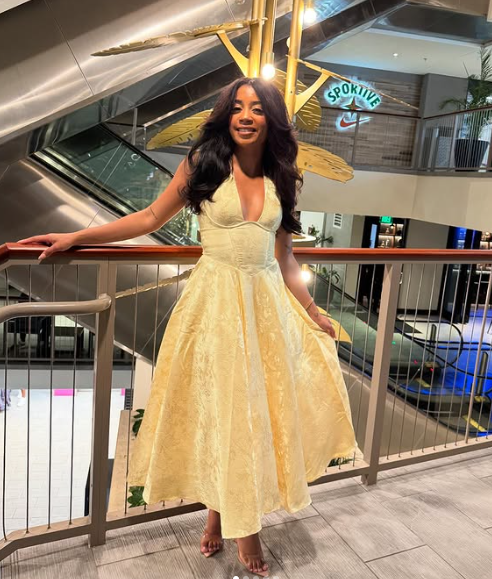 Pretty Yellow Satin Print Prom Dress,Halter A Line Party Evening Dress