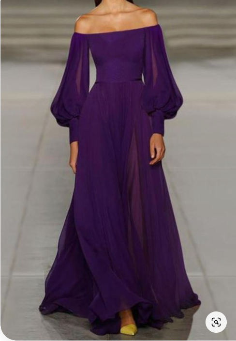 Sexy Off-The-Shoulder Princess Sleeve Prom Dress