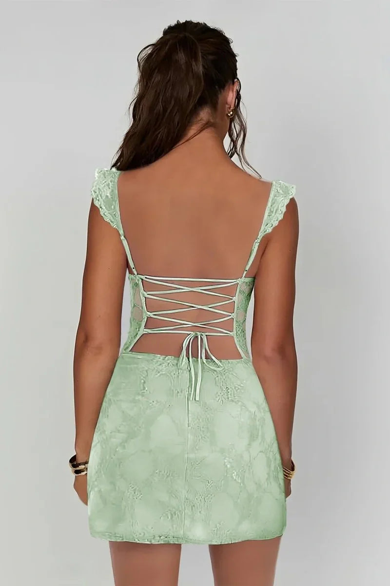 Chic Sheath Off the Shoulder Yellow Lace Short Homecoming Dress