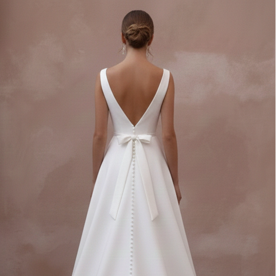 Cold Shoulder Wedding Dress Boho Long Chiffon Flowy Gown