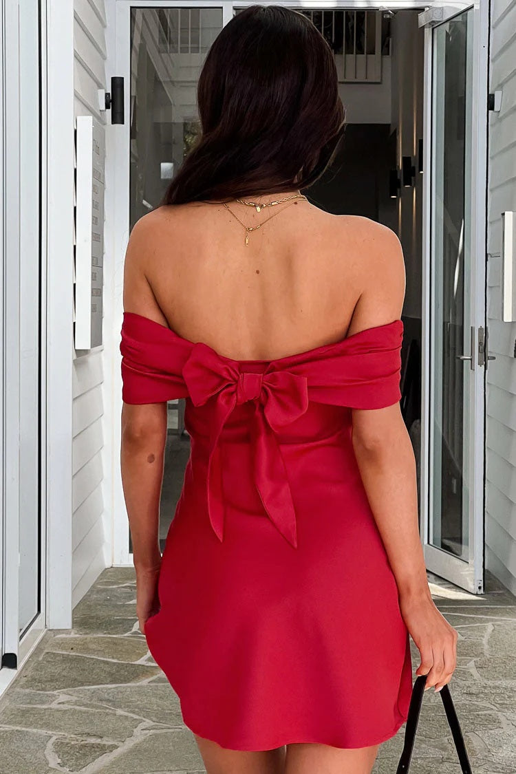 Cute A Line Off the Shoulder Yellow Satin Short Homecoming Dress