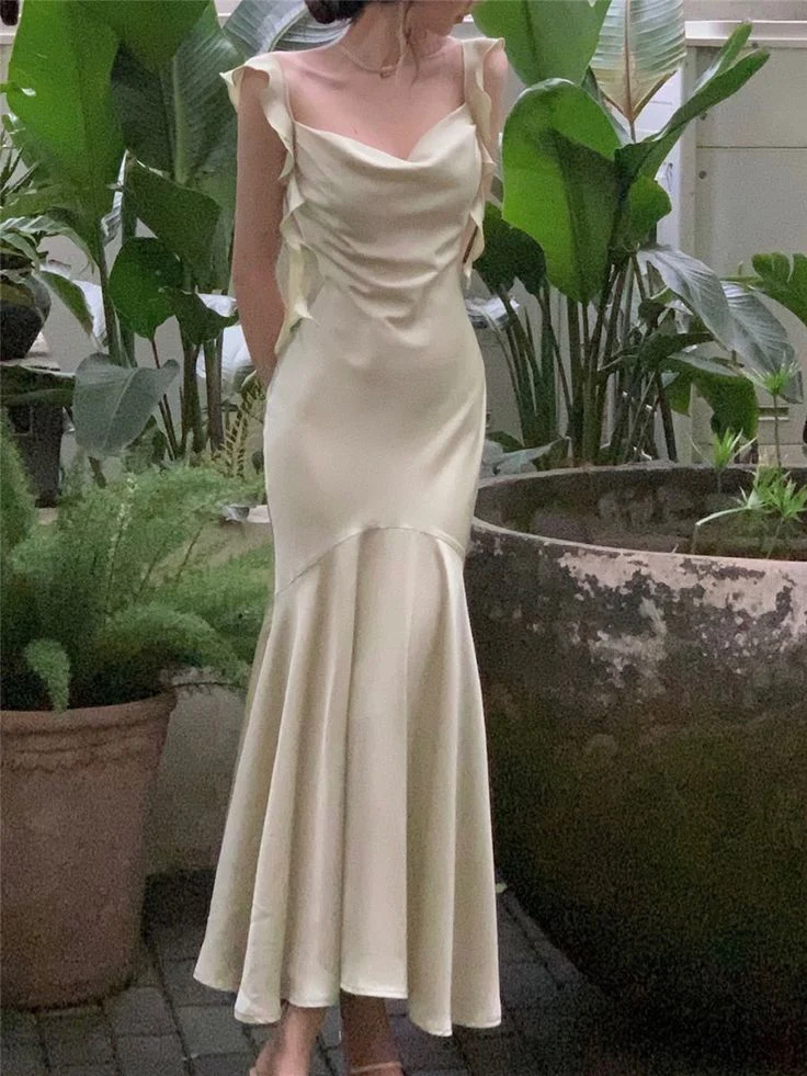 Modest Mermaid Sleeveless Mint Green Long Prom Dress