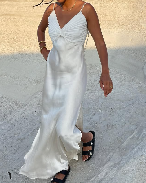 Modest Mermaid Spaghetti Straps Long Prom Dress