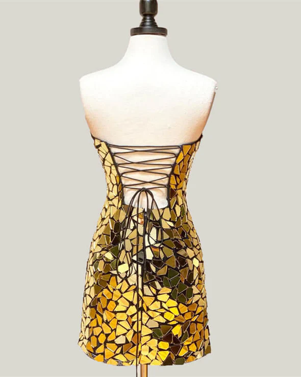 Sparkly Gold Homecoming Dresses Bodyocn