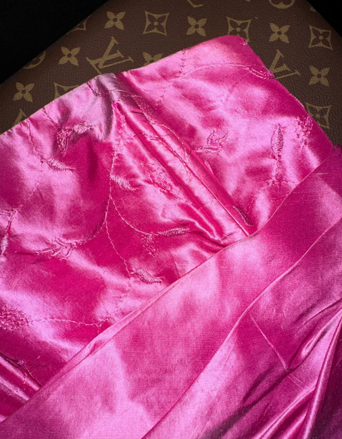 Stylish One Shoulder Hot Pink Satin Mermaid Evening Dress Birthday Outfits