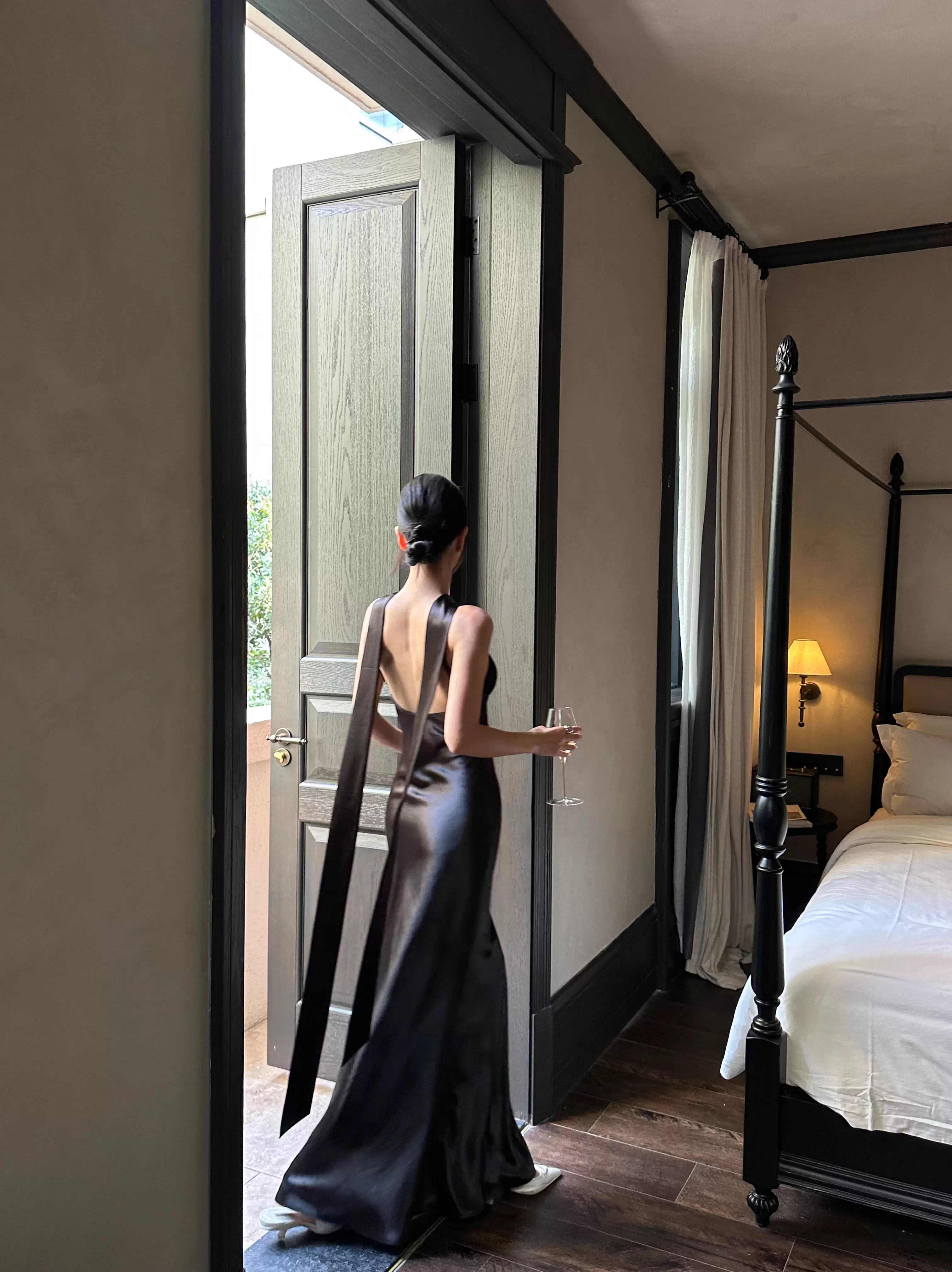 Classy Sleeveless Navy Blue Satin Mermaid Long Wedding Guest Dress Formal Backless Party Dress Evening Gown