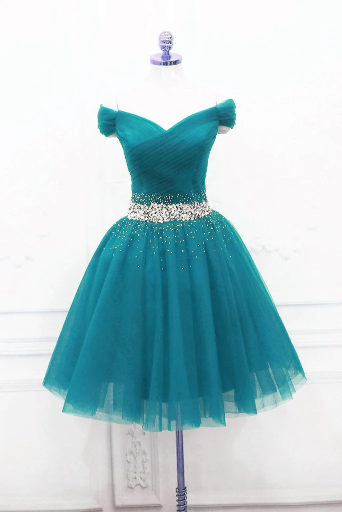 Off The Shoulder Short Party Dress Tulle Homecoming Dress