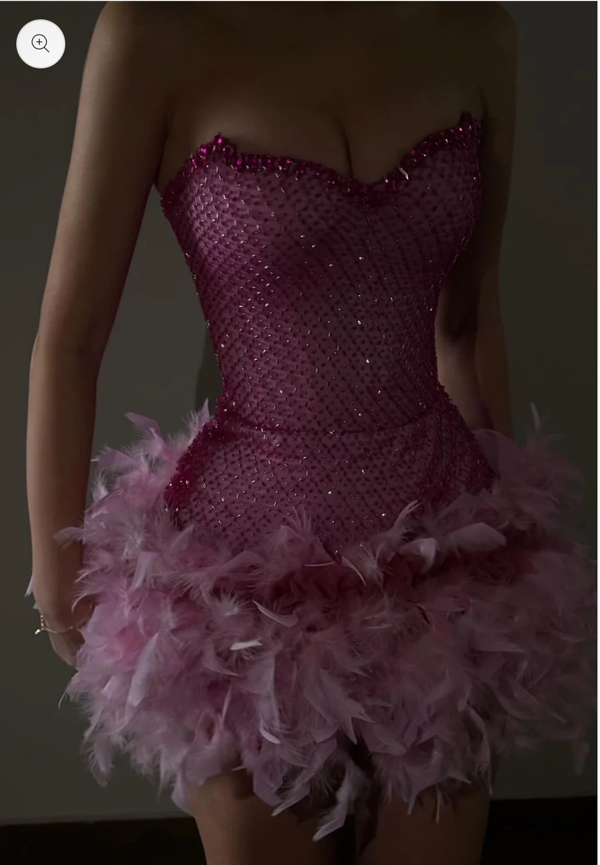 Gorgeous Sweetheart Strapless Sequin Beaded Feathers Blue Cocktail Dress A-Line Short Homecoming Dress