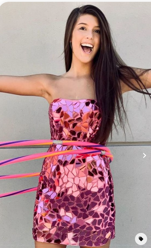 Strapless Luxury Beads Short Homecoming Dress Tight